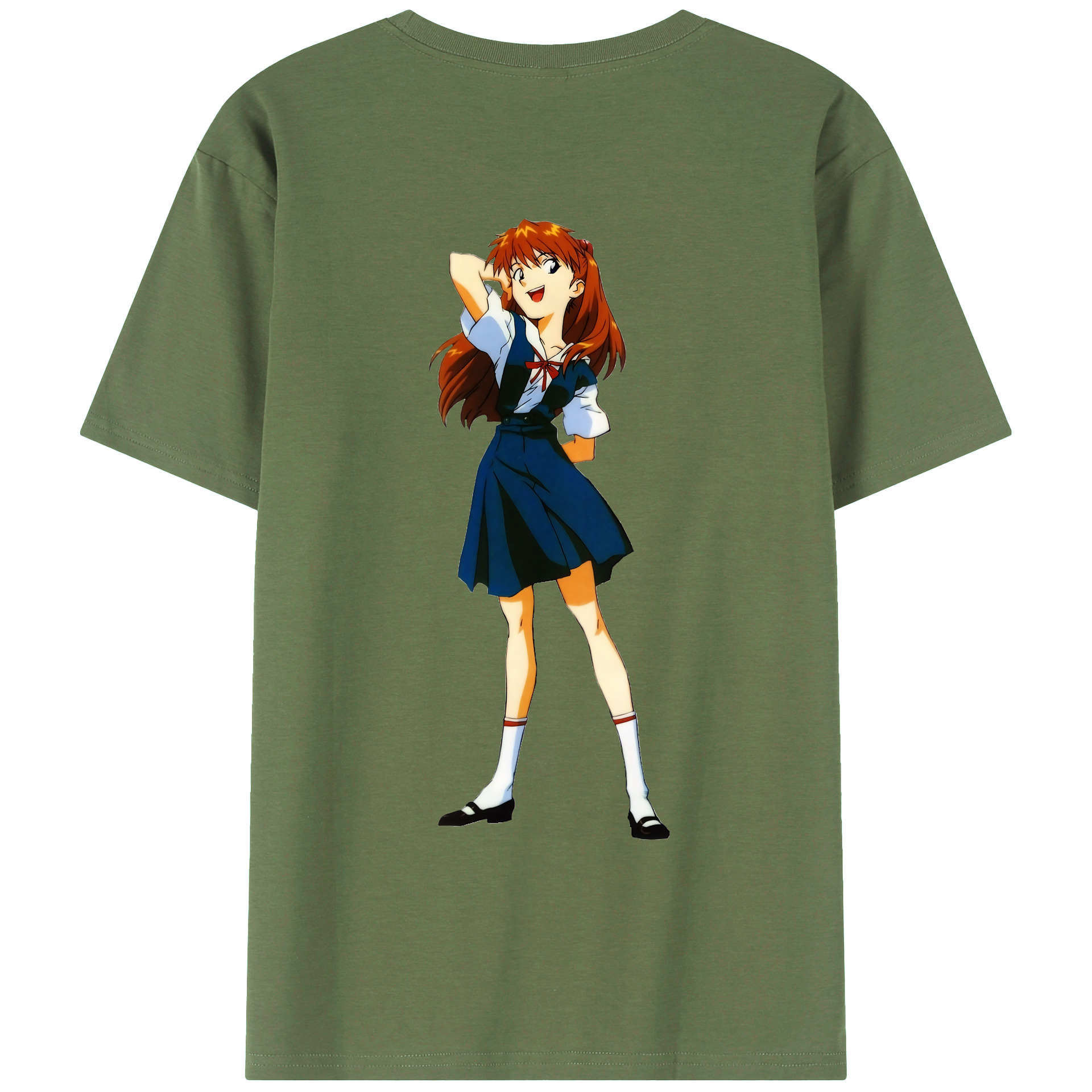 （画像用） EVA 新世紀エヴァンゲリオン 綿100％ メンズ半袖Tシャツ（バックプリント） 通気性